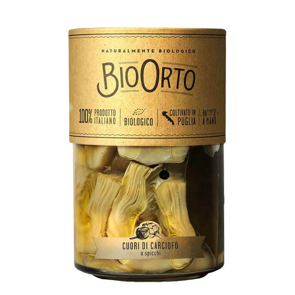 Bio Orto Organic Artichoke Hearts in Extra Virgin Olive Oil 350g